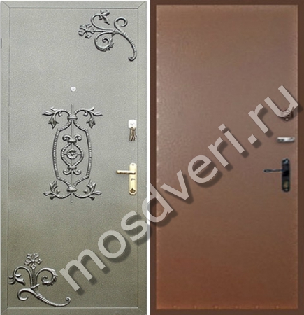 Дверь с порошковым напылением и ковкой - купить от производителя Мосдвери Дверь с порошковым напылением и ковкой